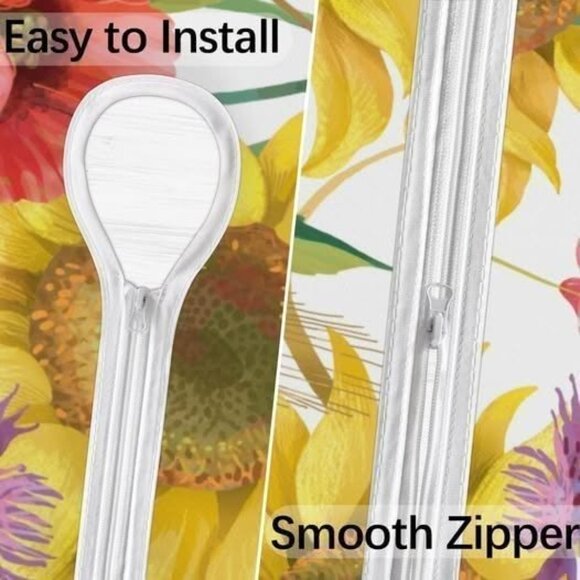 NWOT Sunflower & Poppy Outdoor Table Cover with Umbrella Hole - Picture 5 of 6